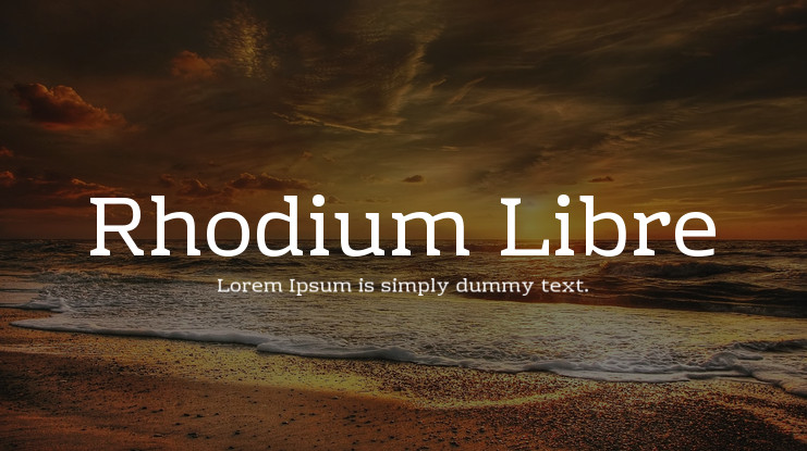 Rhodium Libre Font preview
