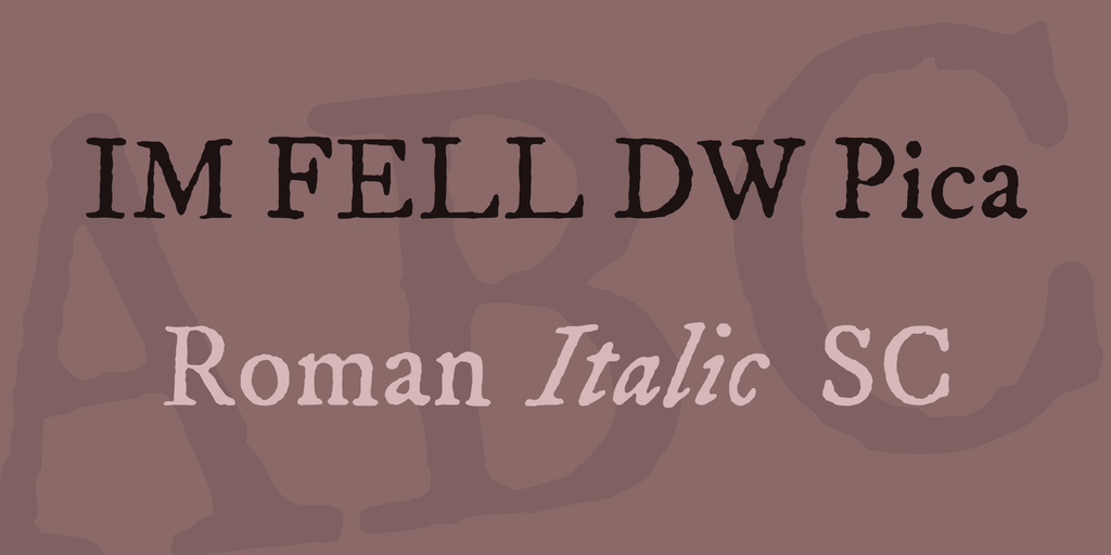 IM Fell DW Pica SC Font preview
