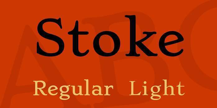 Stoke Regular Font preview