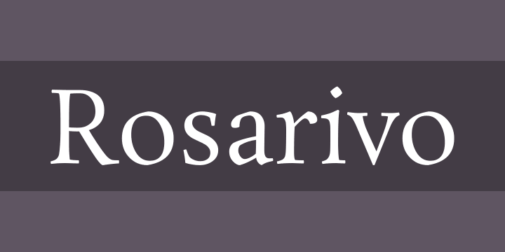 Rosarivo Font preview