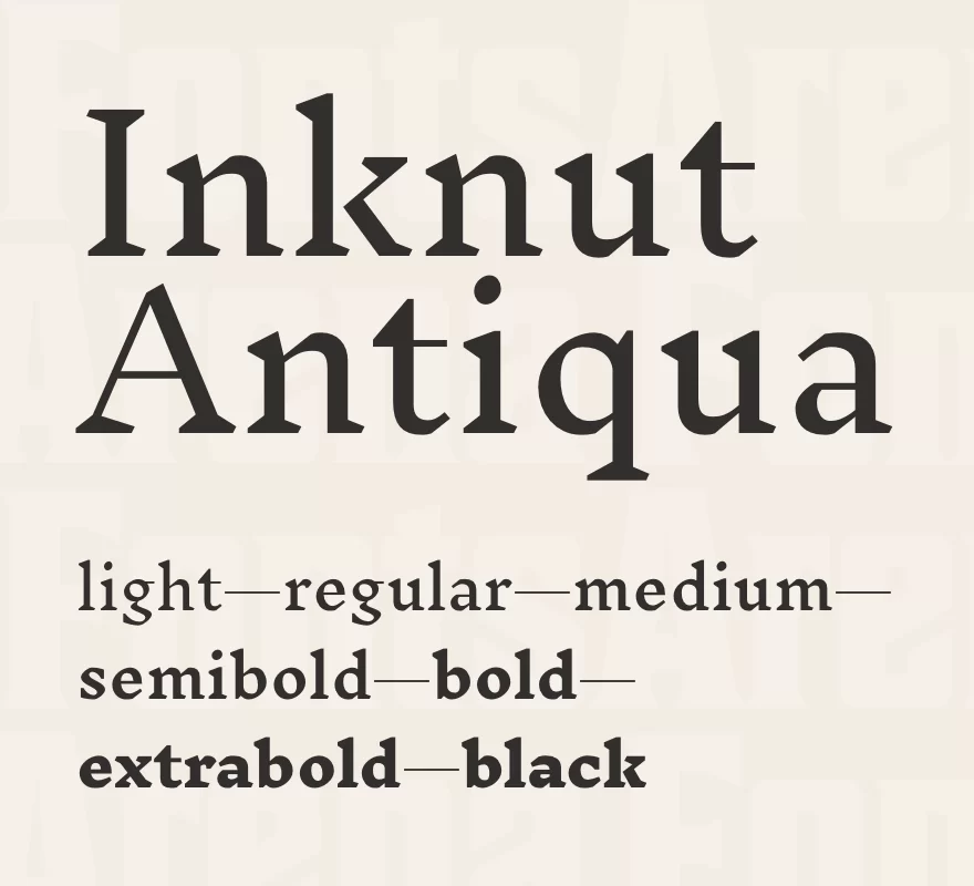 Inknut Antiqua Font preview