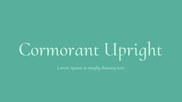 Cormorant Upright Font preview