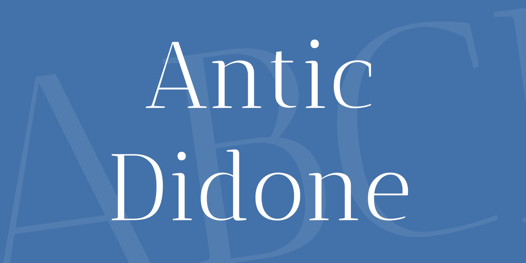Antic Didone Font preview