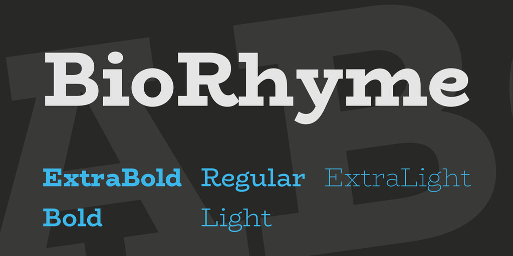 BioRhyme Font preview