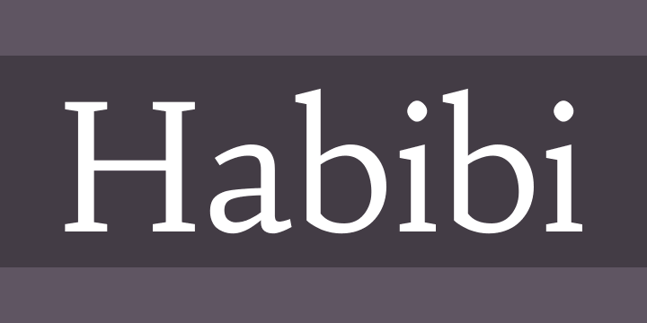 Habibi Font preview