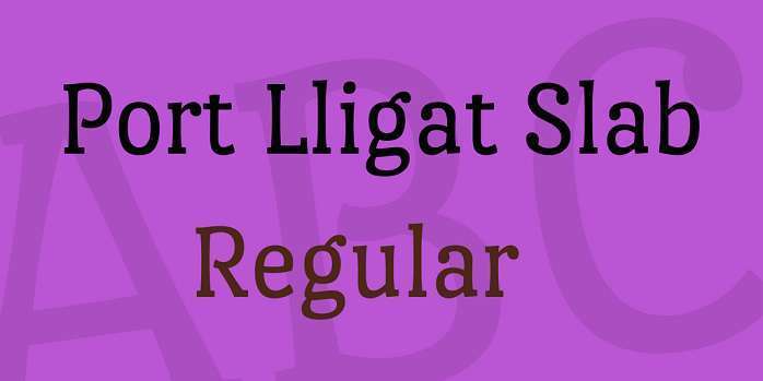 Port Lligat Slab Font preview
