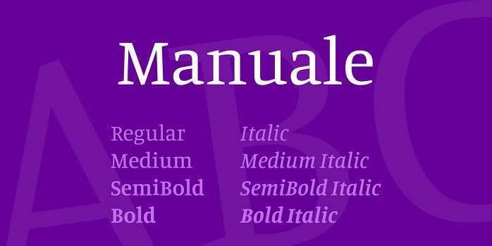 Manuale Font preview