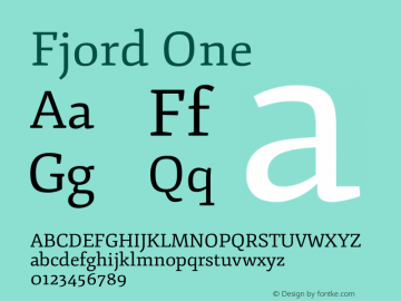 Fjord One Font preview