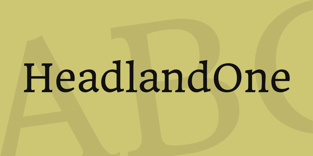 Headland One Font preview