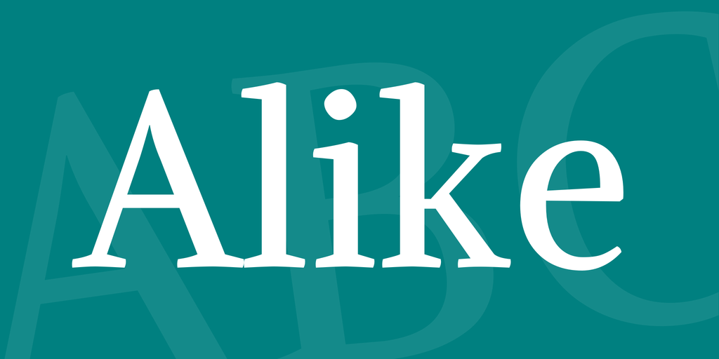 Alike Font preview