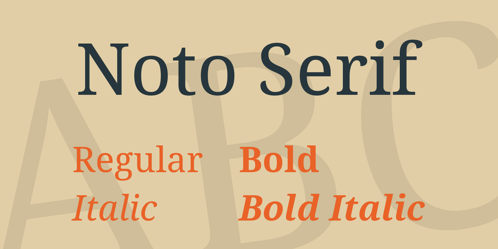 Noto Serif TC Font preview