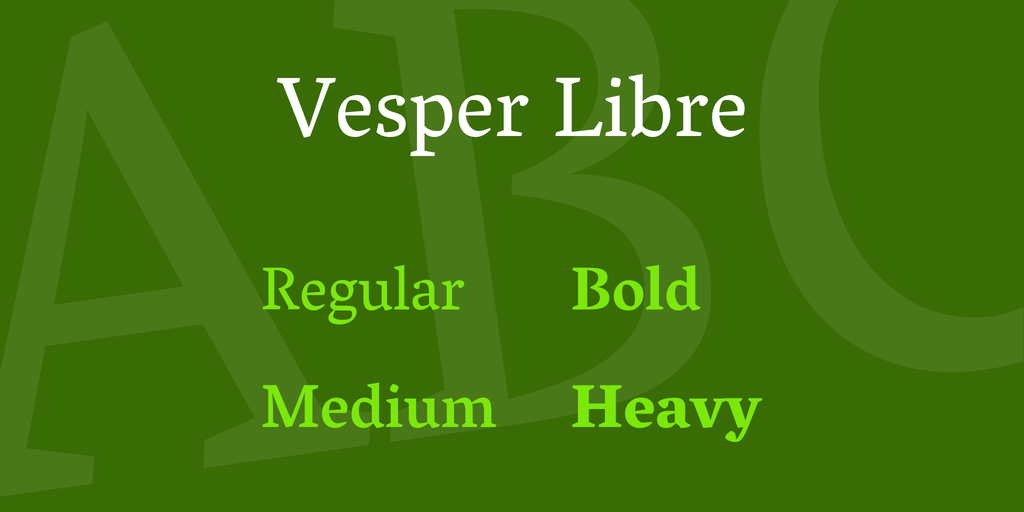 Vesper Libre Font preview