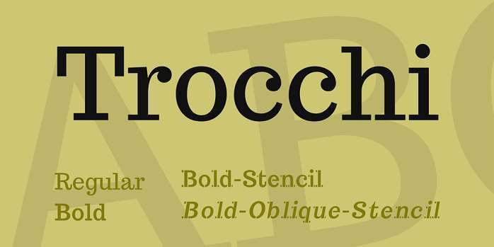 Trocchi Font preview