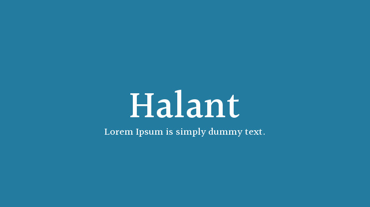 Halant Font preview
