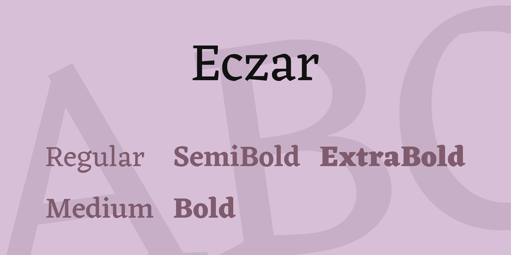 Eczar Font preview