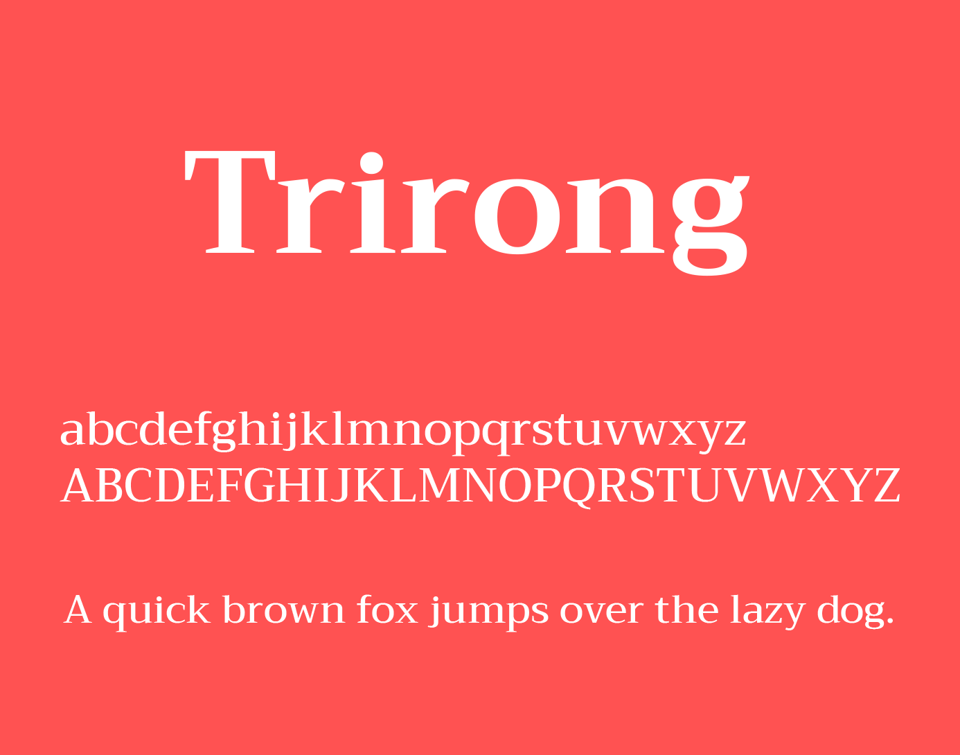 Trirong Font preview