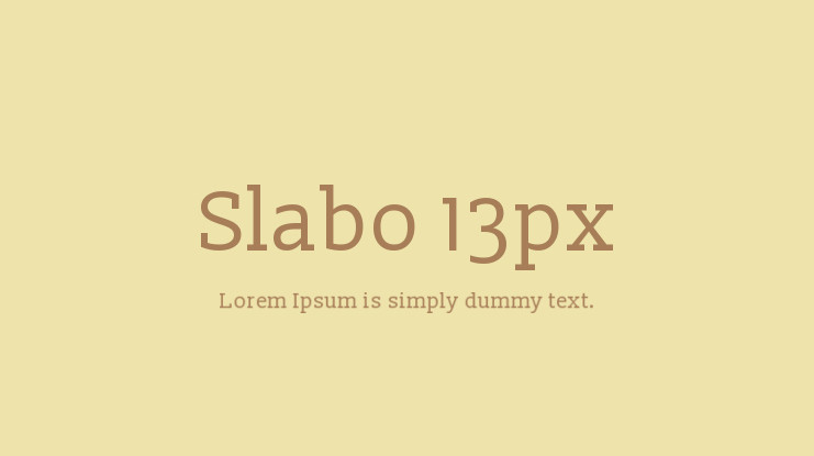 Slabo 13px Font preview