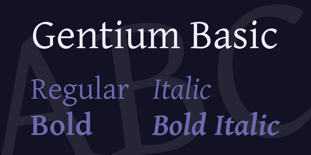 Gentium Basic Font preview