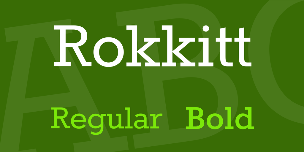 Rokkitt Font preview