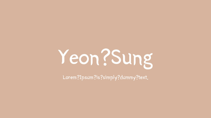 Yeon Sung Font preview