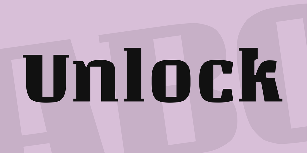 Unlock Font preview