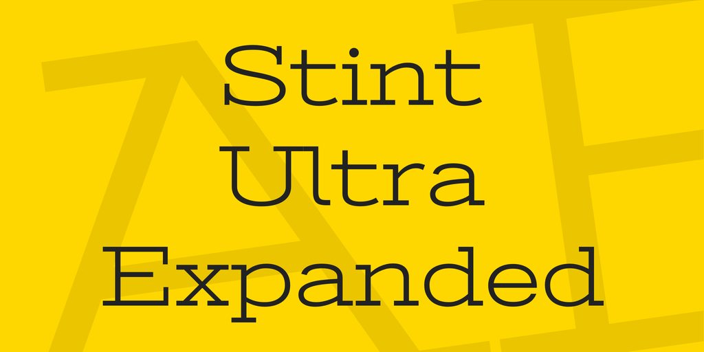 Stint Ultra Expanded Font preview