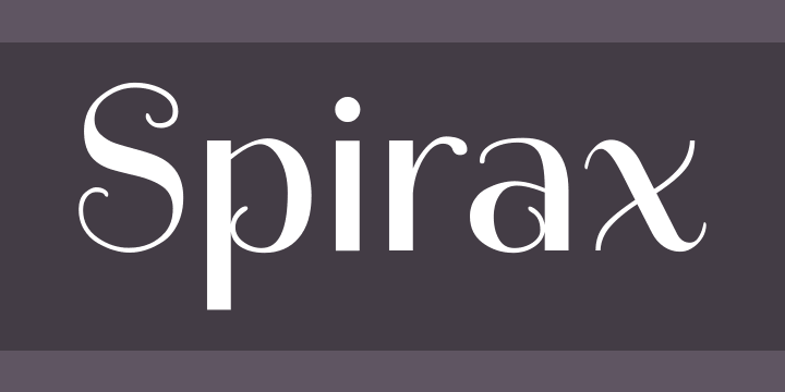 Spirax Font preview