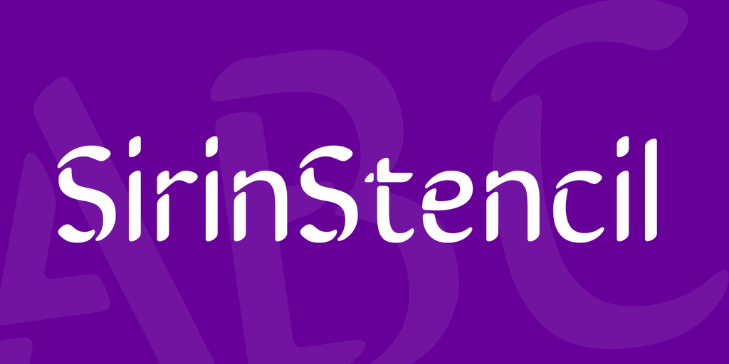 Sirin Stencil Regular Font preview