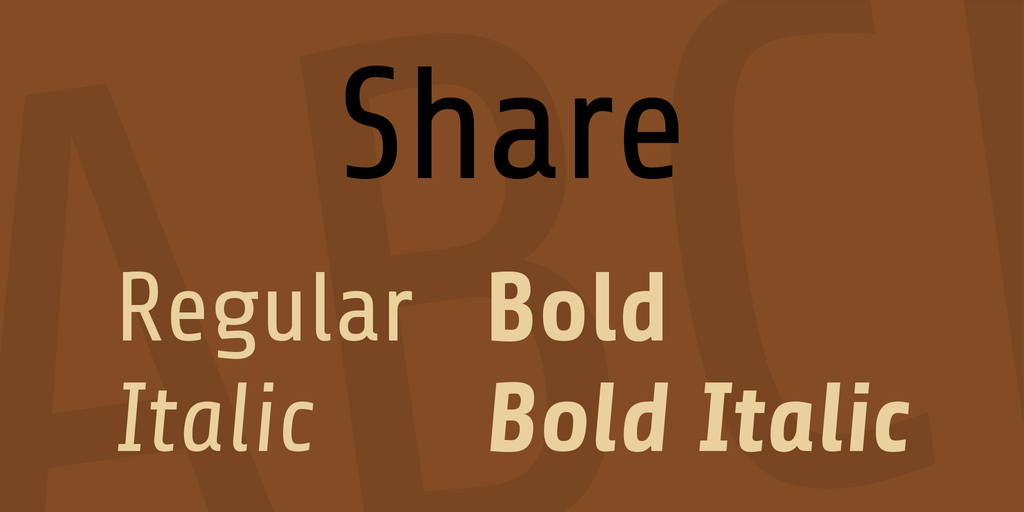 Share Font preview
