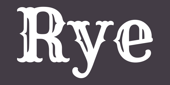 Rye Font preview