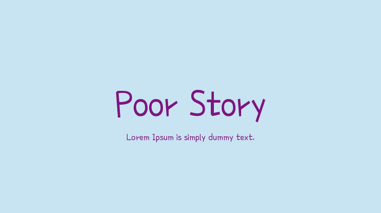 Poor Story Font preview