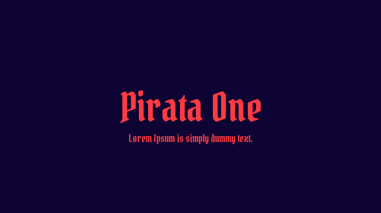 Pirata One Font preview