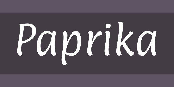 Paprika Font preview
