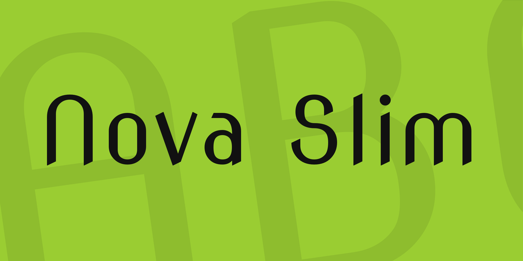 Nova Slim Font preview
