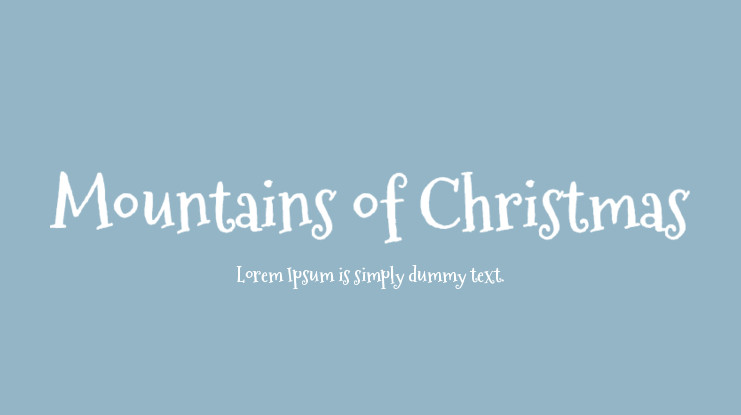Mountains of Christmas Font preview