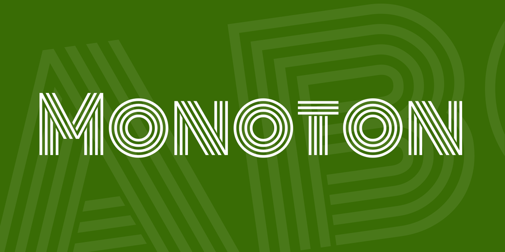 Monoton Regular Font preview