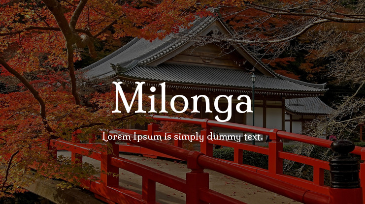 Milonga Font preview