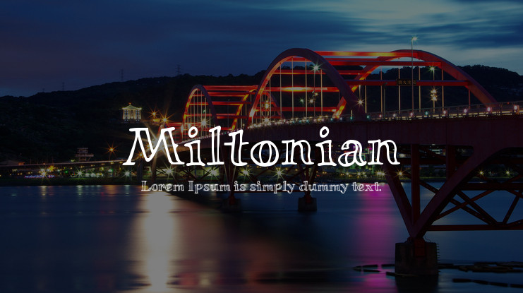 Miltonian Font preview