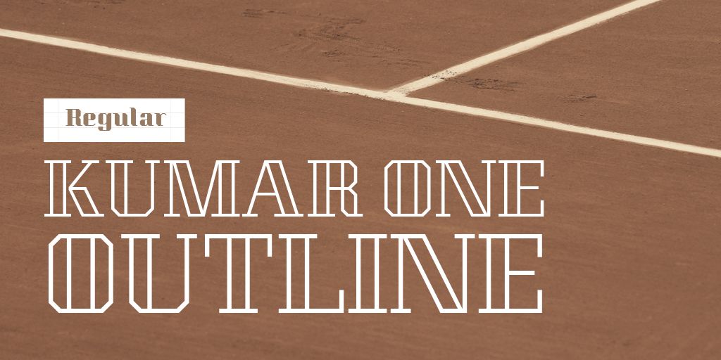 Kumar One Outline Font preview