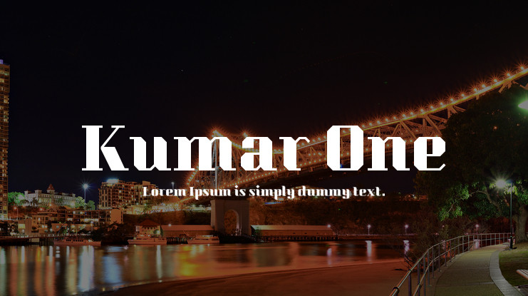 Kumar One Font preview