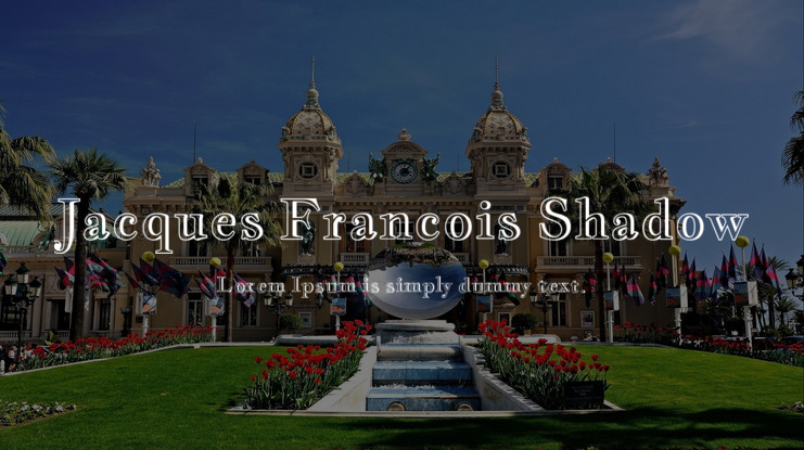 Jacques Francois Shadow Font preview