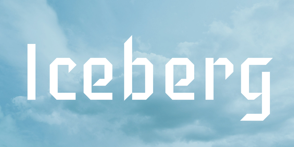 Iceberg Font preview