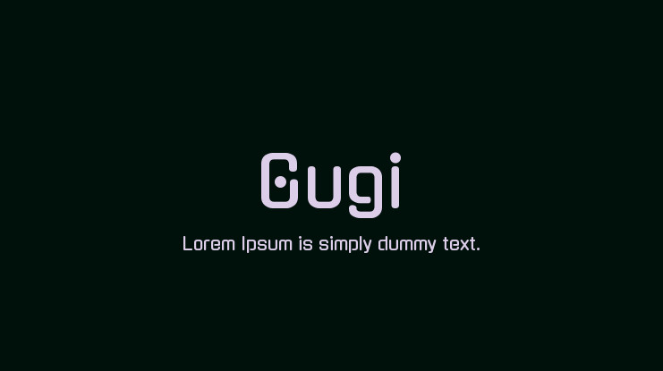 Gugi Font preview
