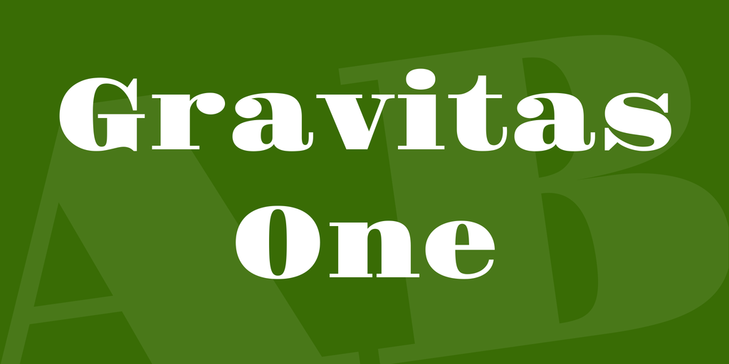 Gravitas One Font preview