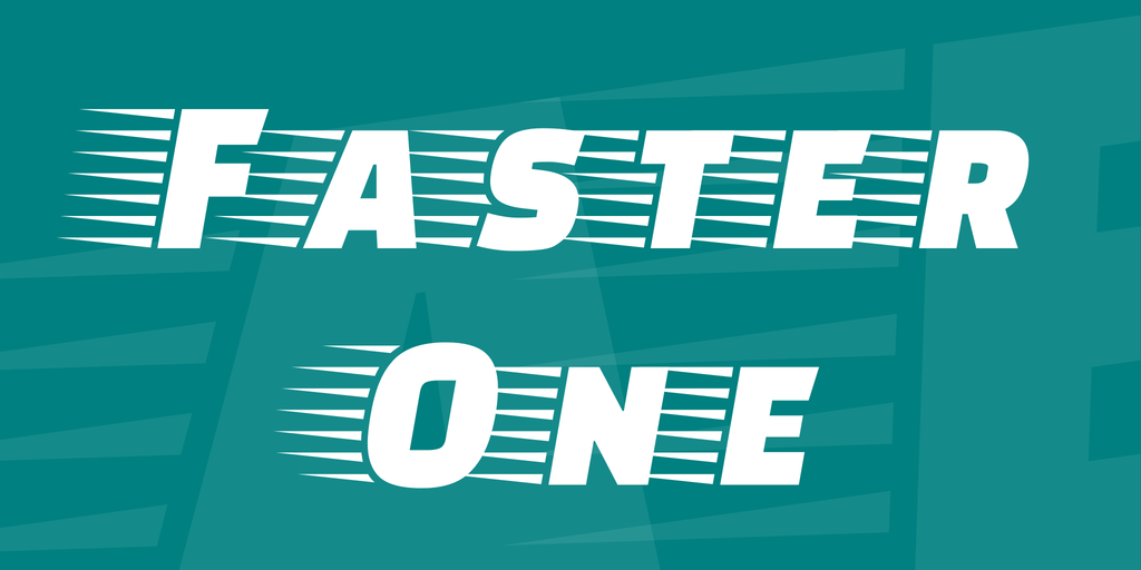 Faster One Font preview