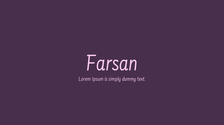 Farsan Font preview