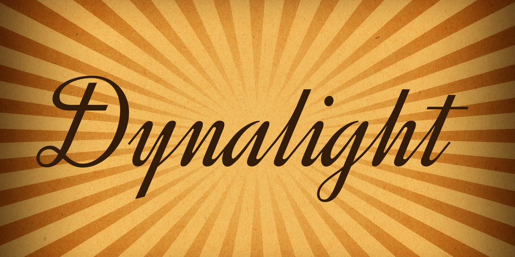 Dynalight Font preview