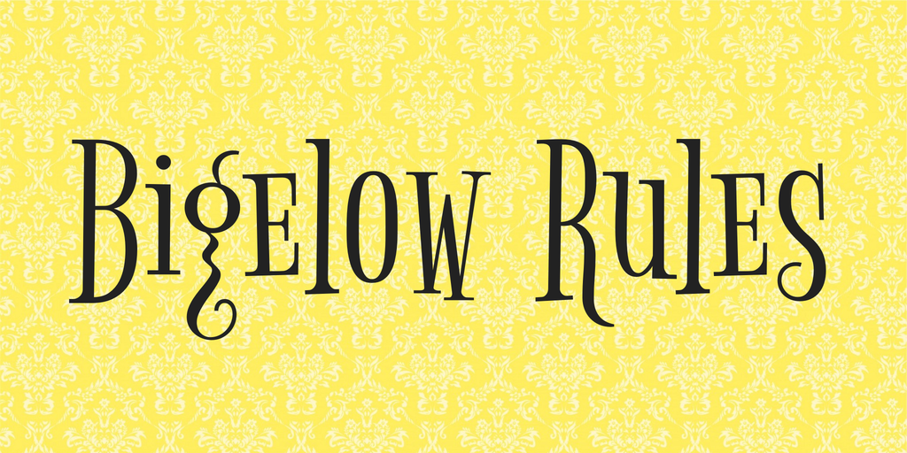 Bigelow Rules Font preview