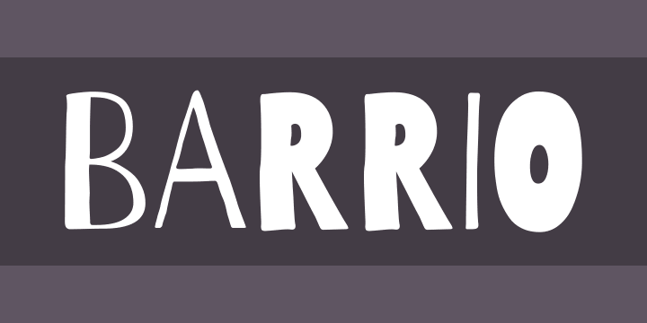 Barrio Font preview