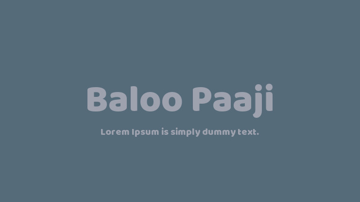 Baloo Paaji Font preview